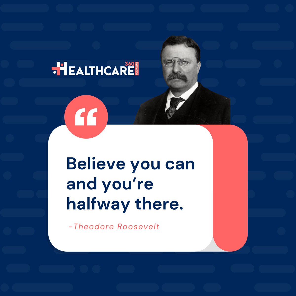 Theodore Roosevelt said it best: “Believe you can and you’re halfway there.” This applies perfectly to your health goals too.

#BelieveAndAchieve #InspirationFromRoosevelt #MotivationMonday #RooseveltWisdom #HalfwayThere #EmpowermentQuotes #PositiveMindset #SuccessMindset