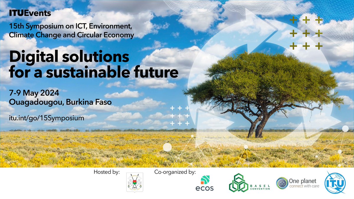 How can ICT products be more circular? Find out at @ITU's event on digital solutions for a sustainable future💻 @MathieuRama24 from ECOS will present standards & regulations that promote durability, repairability, reusability & recyclability Register🔗 itu.int/go/15symposium