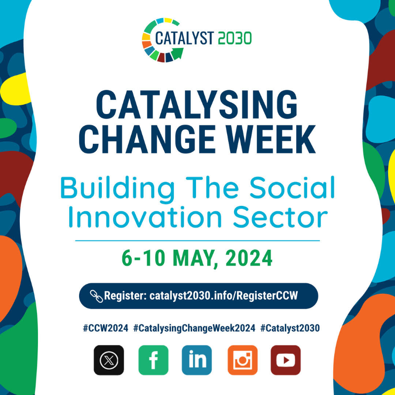devex's tweet photo. Join #CatalysingChangeWeek2024 — the world's largest event led by #socialinnovators and #socialentrepreneurs on May 6-10. Take part in over 100 online sessions to share knowledge and exchange ideas on #SDGs and more! Register: https://t.co/Hs2dGEb1g9 @Catalyst_2030 #CCW2024 #ad