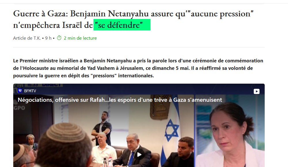 SE DEFENDRE !!! ????
Ce sont des COLONS, ils bombardent l'équivalent d'Hiroshima effacant un pays, mutilent, tortures, massacres indistinctement femmes, enfants, vieillards, civiles, médecins, secouristes, humanitaires, et ils Violent, c'est comme ça qu'ils se défendent ?