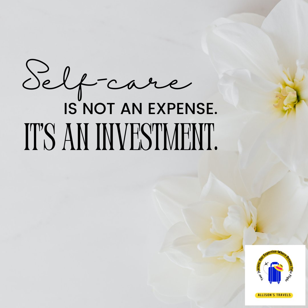 Remember: self-care isn't a luxury; it's an essential investment in your well-being and happiness. 💖 #SelfCareIsKey #InvestInYourself #PrioritizeWellness