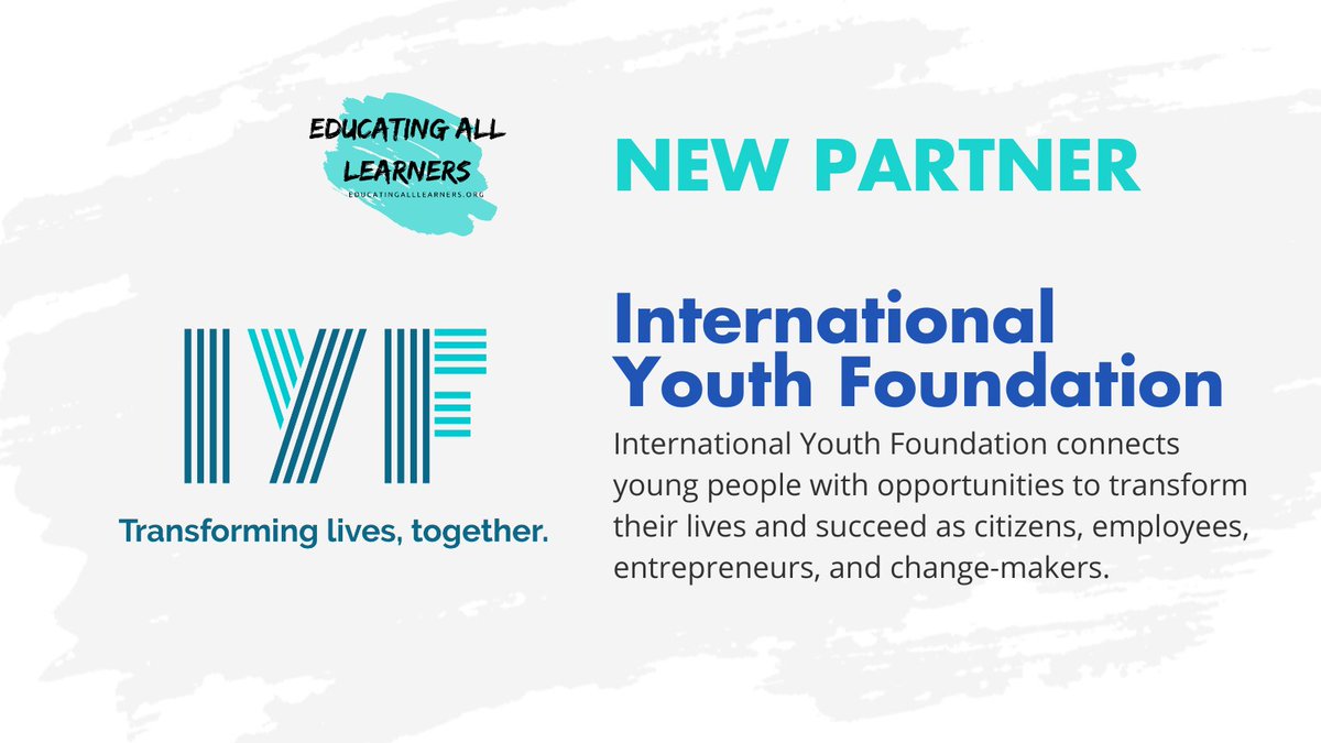 @educateall_org is excited to announce our newest partner, @IYFtweets. Take a look at their work here iyfglobal.org #EducateAll #EALAPartner