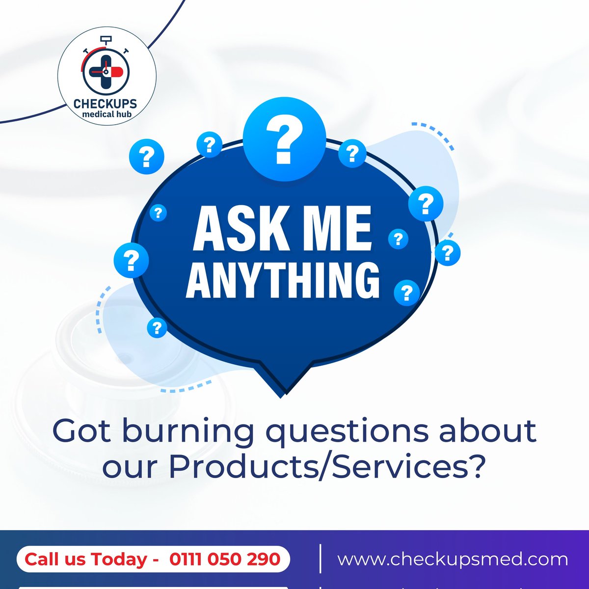 Do you have any questions about our product or services???

Let us know in the comment sections and we will gladly be happy to help. 

For more information, you can visit our website at checkupsmed.com

#CheckUpsMedical 
#EmbraceWellbeingWithCheckUps 
#CheckUpsCOVA