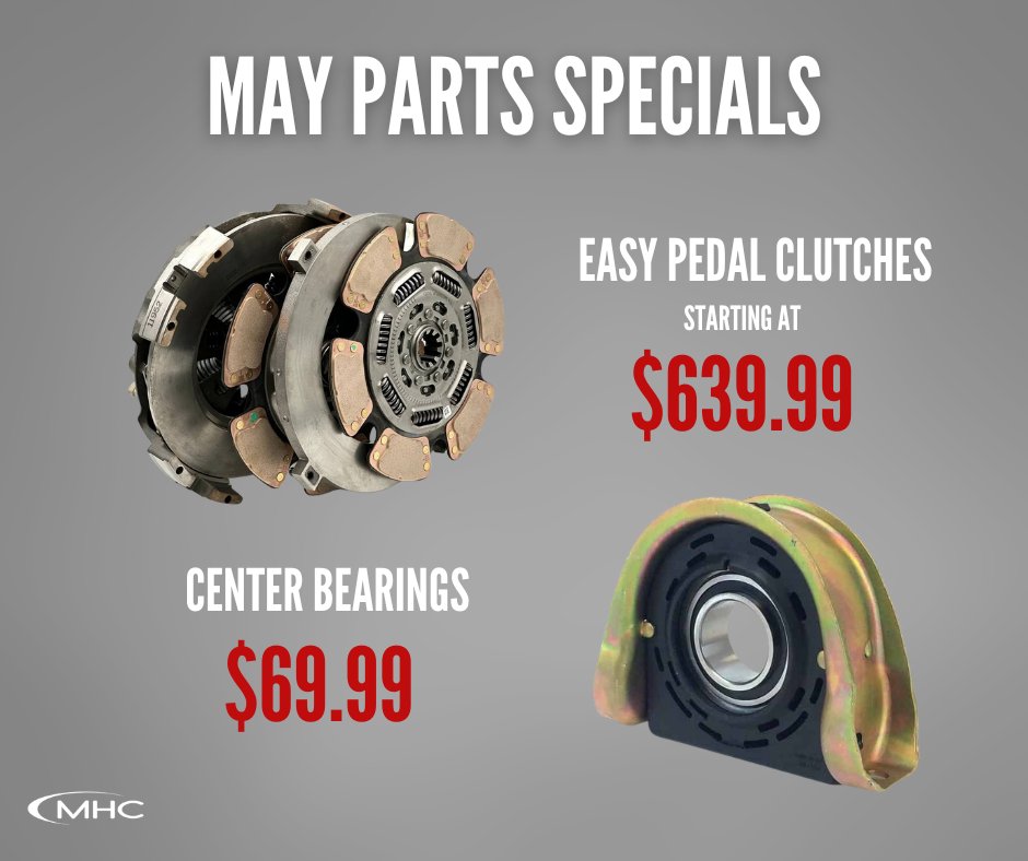 April showers bring May savings! Check out our latest parts specials here >> bit.ly/3IWpTwA