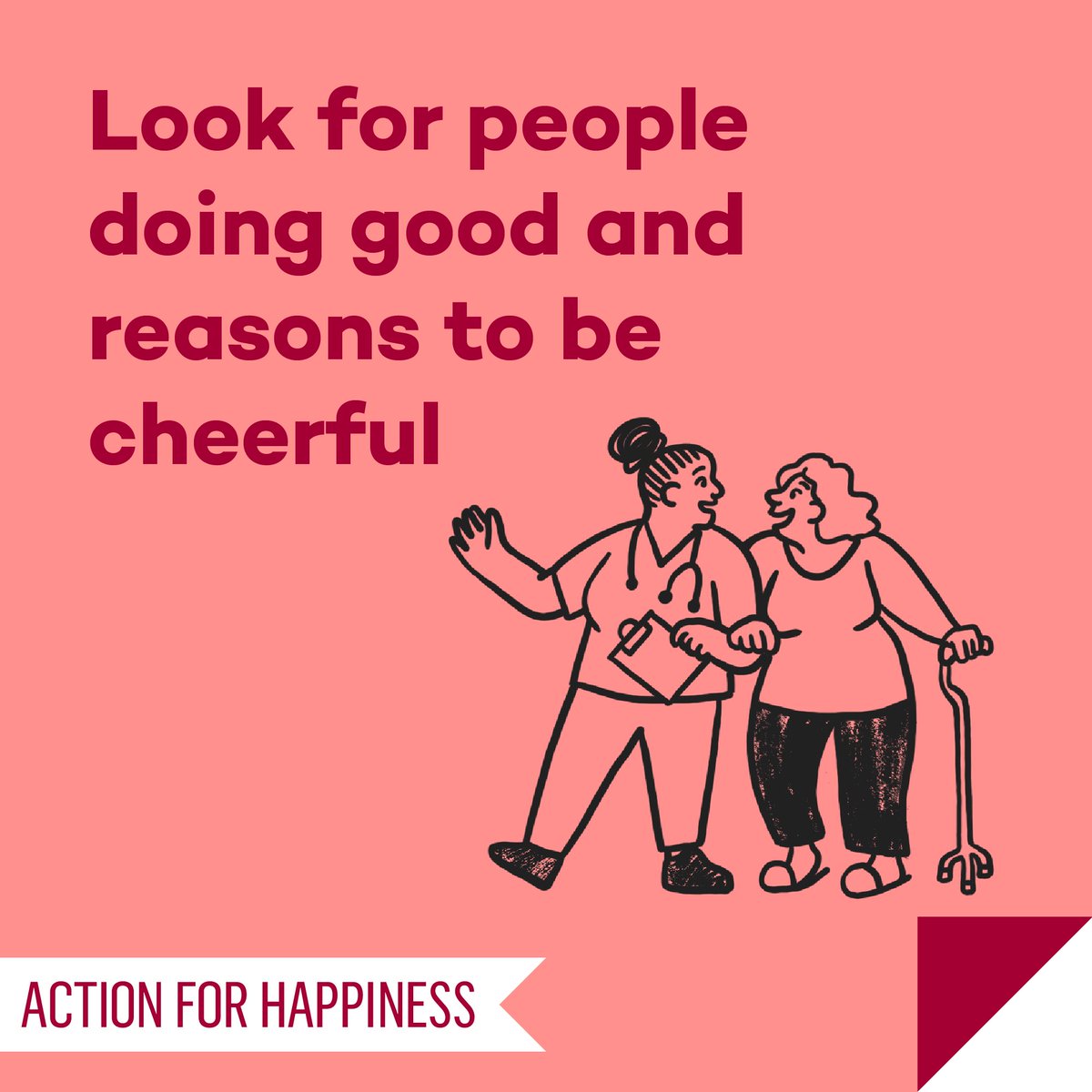 Meaningful May - Day 6: Look for people doing good and reasons to be cheerful actionforhappiness.org/meaningful-may #MeaningfulMay