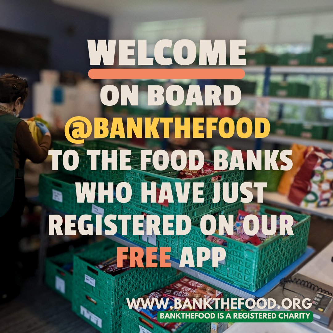 🤝 Welcome on board #BanktheFood: @GlasgowNE, @HygieneStAlbans, New Haven Baptist Church Food Bank, Braunstone Foodshare and @StIvesFoodbank.   We're glad to be working with you to ensure that the donations you receive are just what you need for your emergency food parcels.💚