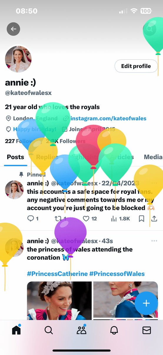today is my 22nd birthday! 🫶🏻💖

#PrincessCatherine #PrincessofWales