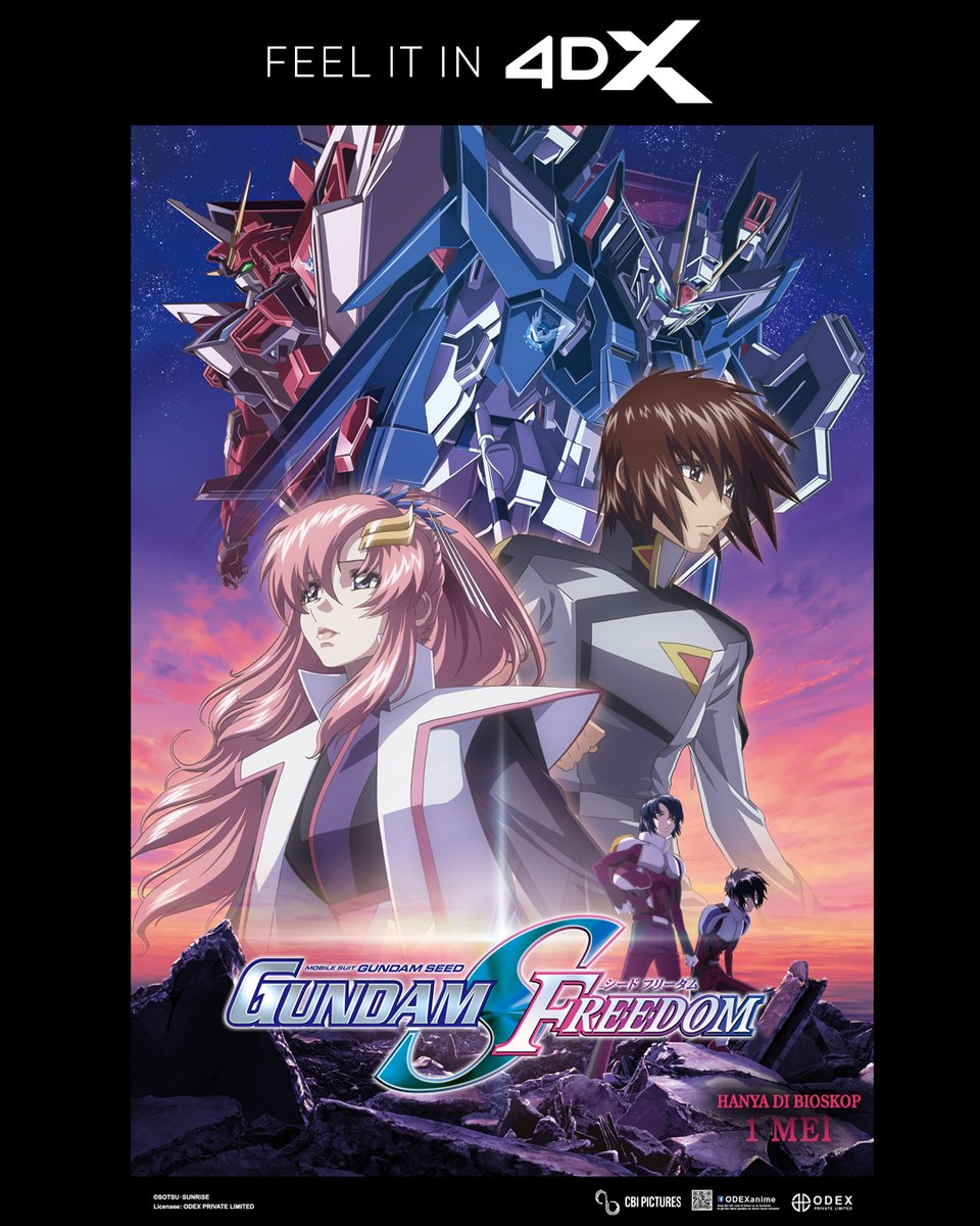 Kamu masih bisa merasakan serunya pertarungan di <Mobile Suit Gundam Seed Freedom> dalam format 4DX💥 Dapatkan tiketnya sekarang di CGV App atau web #SemuaSerudiCGV