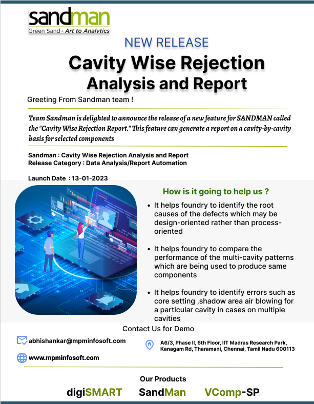 mpmsandman's tweet image. The secret code to controlling casting rejections and sustainable greensand foundry operations can be found in your own foundry data.
sandman.co.in
#CaseStudy #CastingRejections #CastingDefects #DataAnalytics #FoundrySolutions
