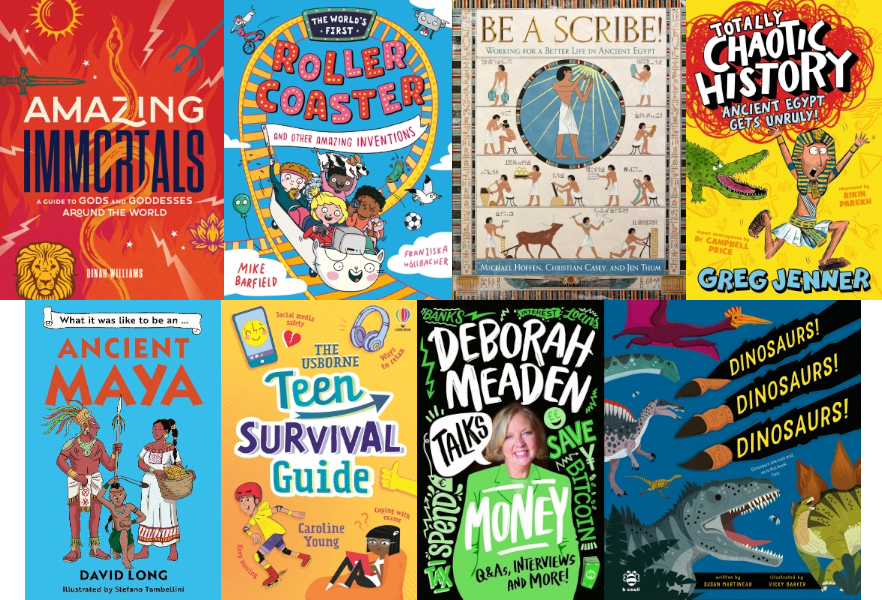 Step back in time with dinosaurs, ancient Maya and Egyptians or find toolkits for teen years and to learning great money habits.

Explore our #StaffPicks
l8r.it/tKI8

@AbramsChronicle @templarbooks @WalkerBooksUK @BarringtonStoke @Usborne @HarperCollinsCh @bsmallpub
