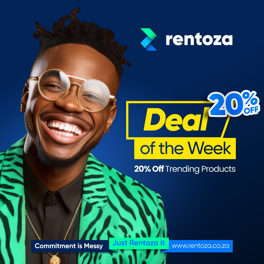 New week, new deals! Score 20% off your first month's subscription with Deal of the Week. Get 20% off electronics, accessories and appliances. 

Upgrade or downgrade whenever you like//bit.ly/3vxHYxH     

#Rentoza #Rentozait #DOW #Dealoftheweek #Dealoftheday #iPhonesale