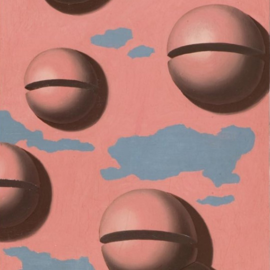 Hoy, en #DespiertaConArte, amanecemos con “Grelots roses, ciels en lambeaux” (1930).

Uno de los principales elementos que puebla las obras de René Magritte es el cascabel, un icono recurrente en su producción, que evoca de forma misteriosa la infancia del pintor.

📍 Sala 205.13