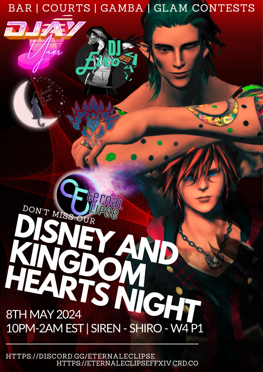This coming Wednesday we have our #disney and #kingdomhearts night with DJ Yams, Eiro Kallio and making his DJ debut or perhaps escaping his vents is @nyx_ultena aka Vent Cat is performing live on our stage, we also have <a href="/synfuleternity1/">DJ Foxy</a> closing out the night, so don't miss out.