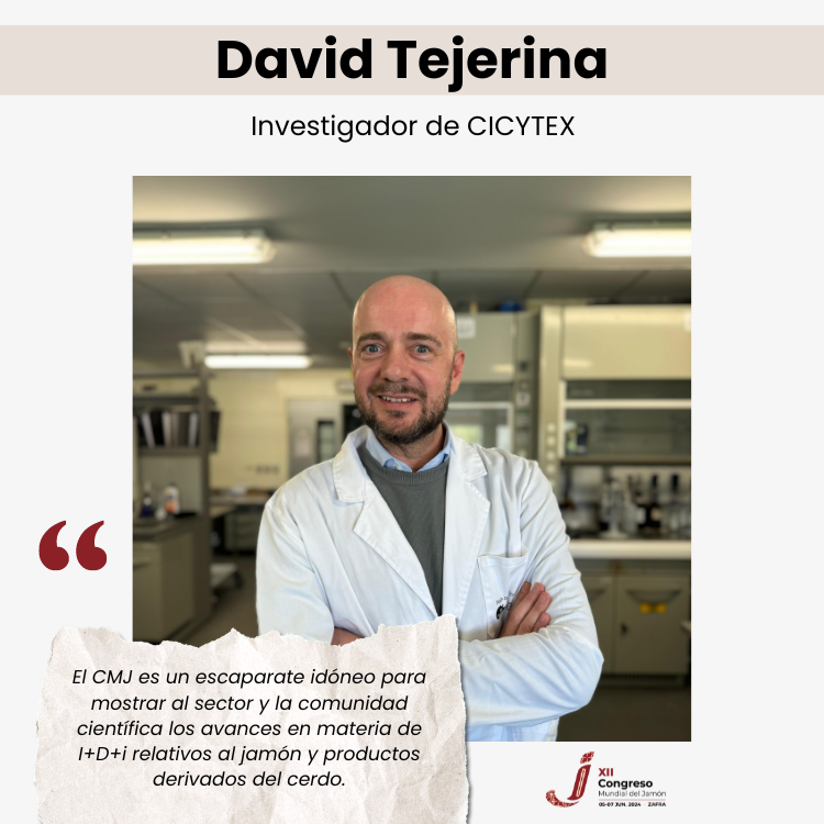 👉 Él es David Tejerina, investigador de @CICYTEX (Junta de Extremadura) 🟥Durante el Bloque C nos hablará de 'Control de #calidad y #trazabilidad de productos loncheados mediante tecnología NIRS' #entierrademaestrosparaelmundo #SiTeGustaElJamonTienesQueVenir #Jamon #Dehesa