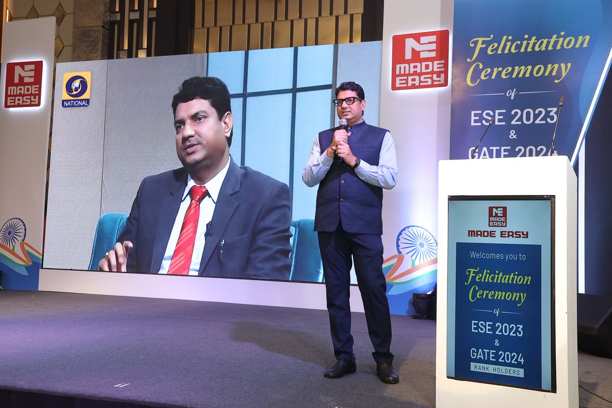 MADEEASY_Delhi's tweet photo. Achievers Celebrated! 📷
Your hard work shone brightly at the MADE EASY Felicitation Ceremony. Relive those triumphant moments.
Onward and upward, champions! May your future sparkle even brighter.
Congrats and best wishes from Team MADE EASY
#FelicitationCeremony #MADEASY #GATE #ESE #ESE2023 #GATE2024 #AwardCeremony #Toppers #Success