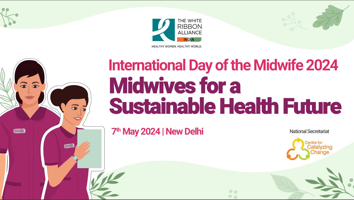 Midwives Save Lives, and we're celebrating the essential and life-saving work of #midwives for #InternationalDayoftheMidwife2024. Join @WRAIndia for a National Event on the theme: Midwives for a Sustainable Health Future, as we recognize the pivotal role of midwives towards…