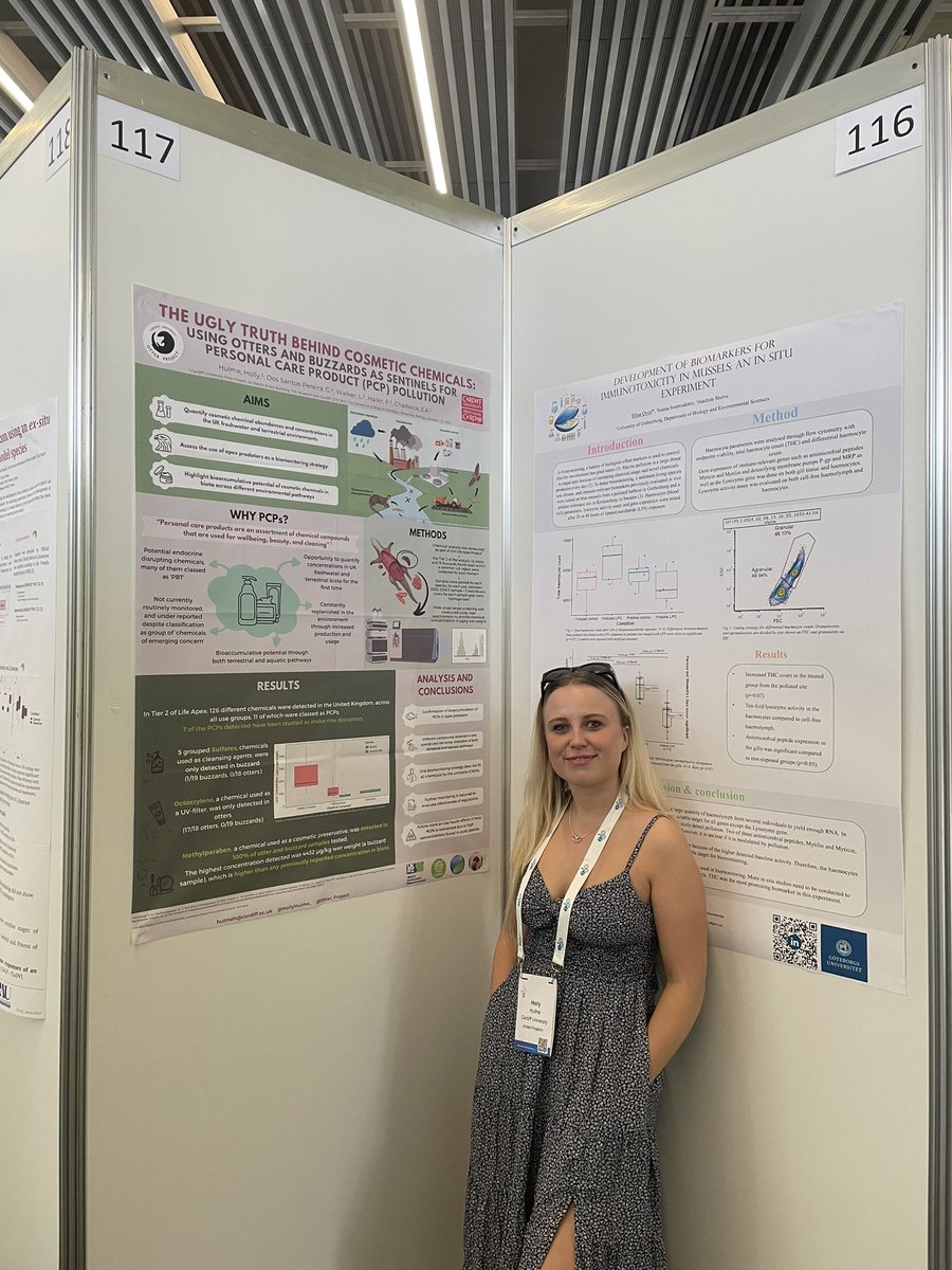 excited to be at #SETACSeville with my poster on cosmetic chemical pollution today (117)! 🦦