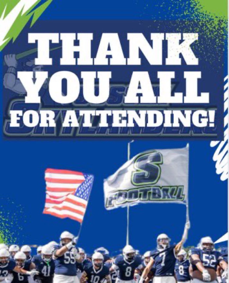 Thank you to all the alumni, recruits and parents who attended today’s Blue/White Spring Game! We set a new attendance record today while celebrating Skylanders of the past, present and future. @Sussexfootball5 #TheLanderWay⚡️