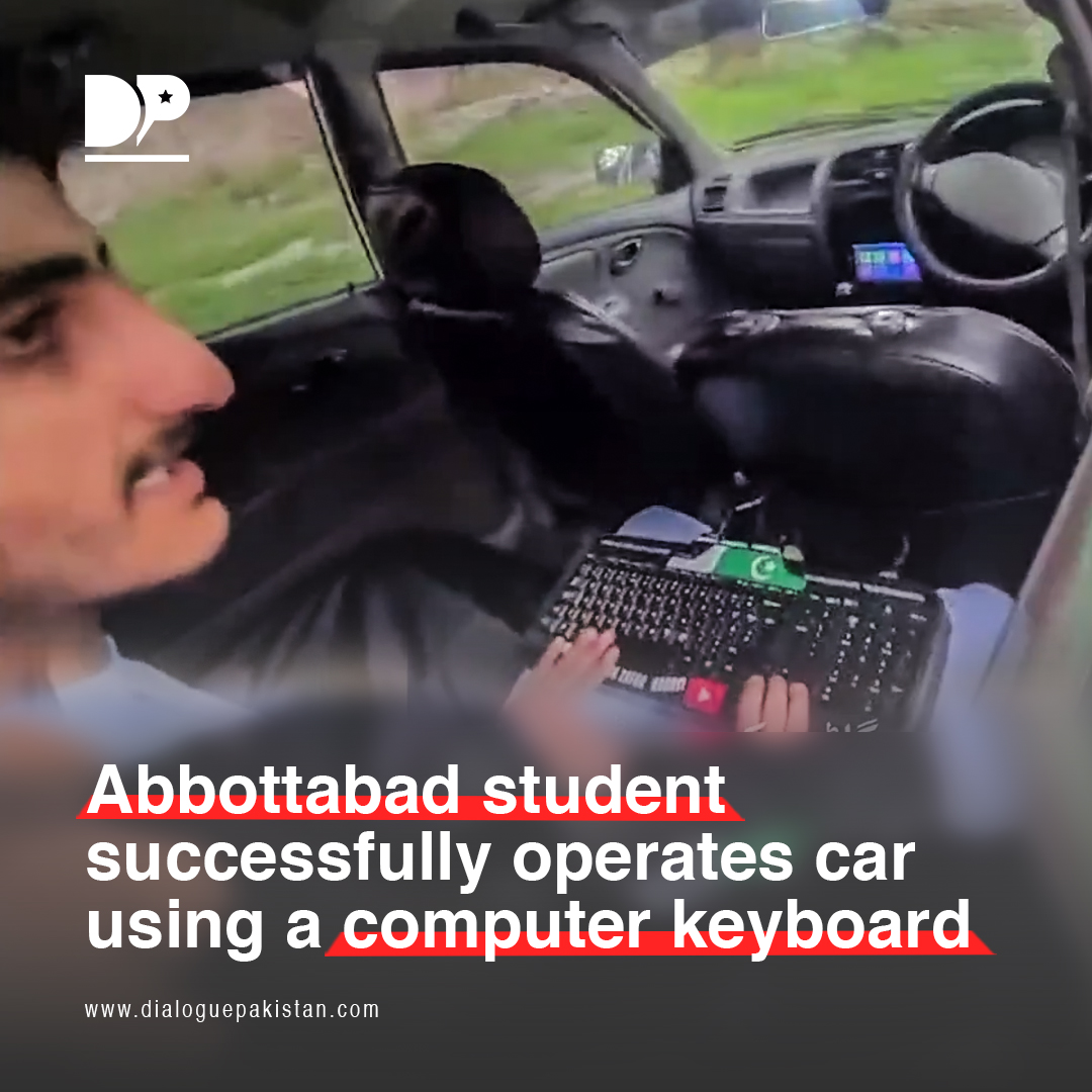 A 20-year-old student from Abbottabad, Ehsaan Abbasi, demonstrated his innovative technological skills by successfully driving a manual car using a computer keyboard.

dialoguepakistan.com/en/sci-tech/ab…

#DialoguePakistan #Student #Abbotabad #EhsaanAbbasi #Demonstrated #Innovative #Driving