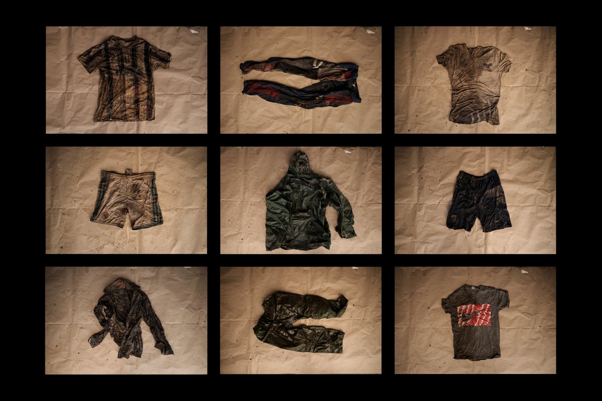 Some of the clothing found on the deceased migrants.