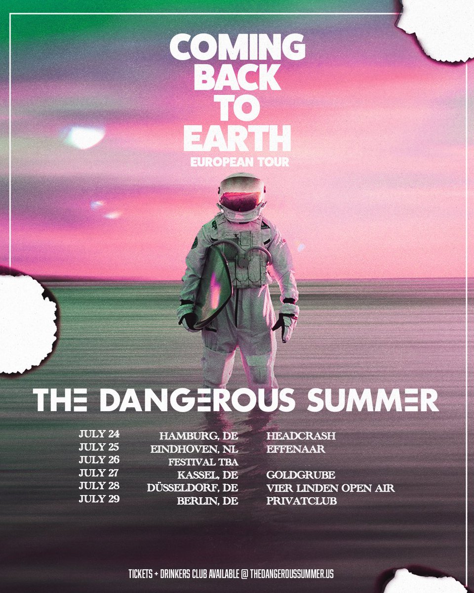 🇩🇪 Germany and Netherlands 🇳🇱 - you are up right after our US tour. Cannot wait to return. Tickets and Drinker’s Club only at thedangeroussummer.us ❤️