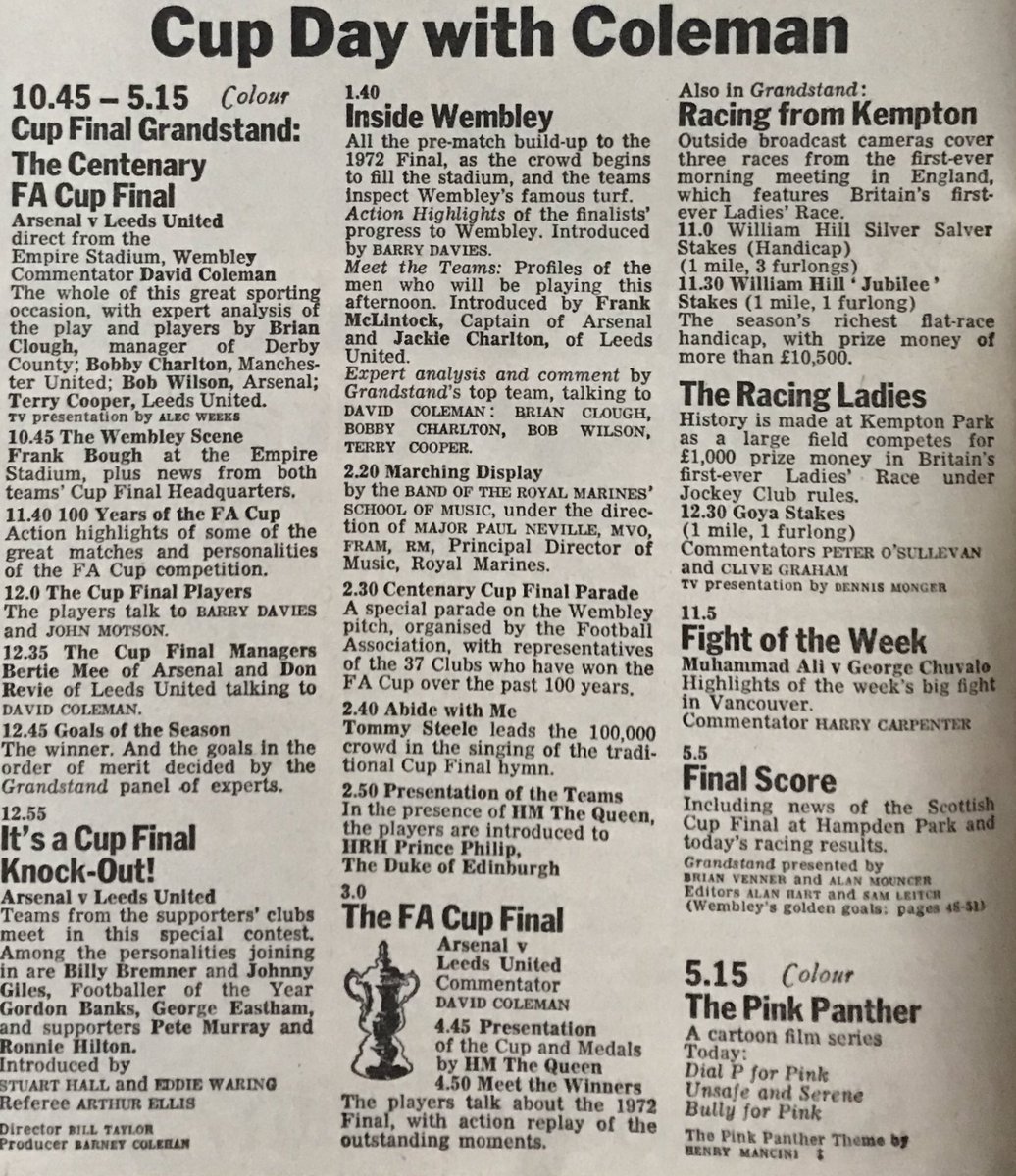 On This Day 1972
We had a great day of FA Cup Final build up on ITV & BBC
Nothing compares today!
#FACup