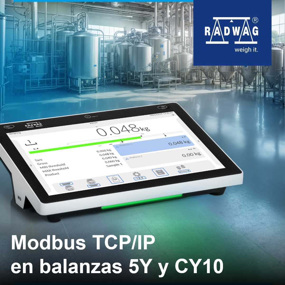 BalanzasRadwag's tweet image. Modbus TCP/IP es uno de los protocolos de comunicación más populares en la automatización industrial. Implementarlo en las balanzas 5Y y CY10 hace que los dispositivos de esta serie sean amigables para los integradores de automatización. ⚖️

#ModbusTCPIP #balanza5Y #balanzaCY10