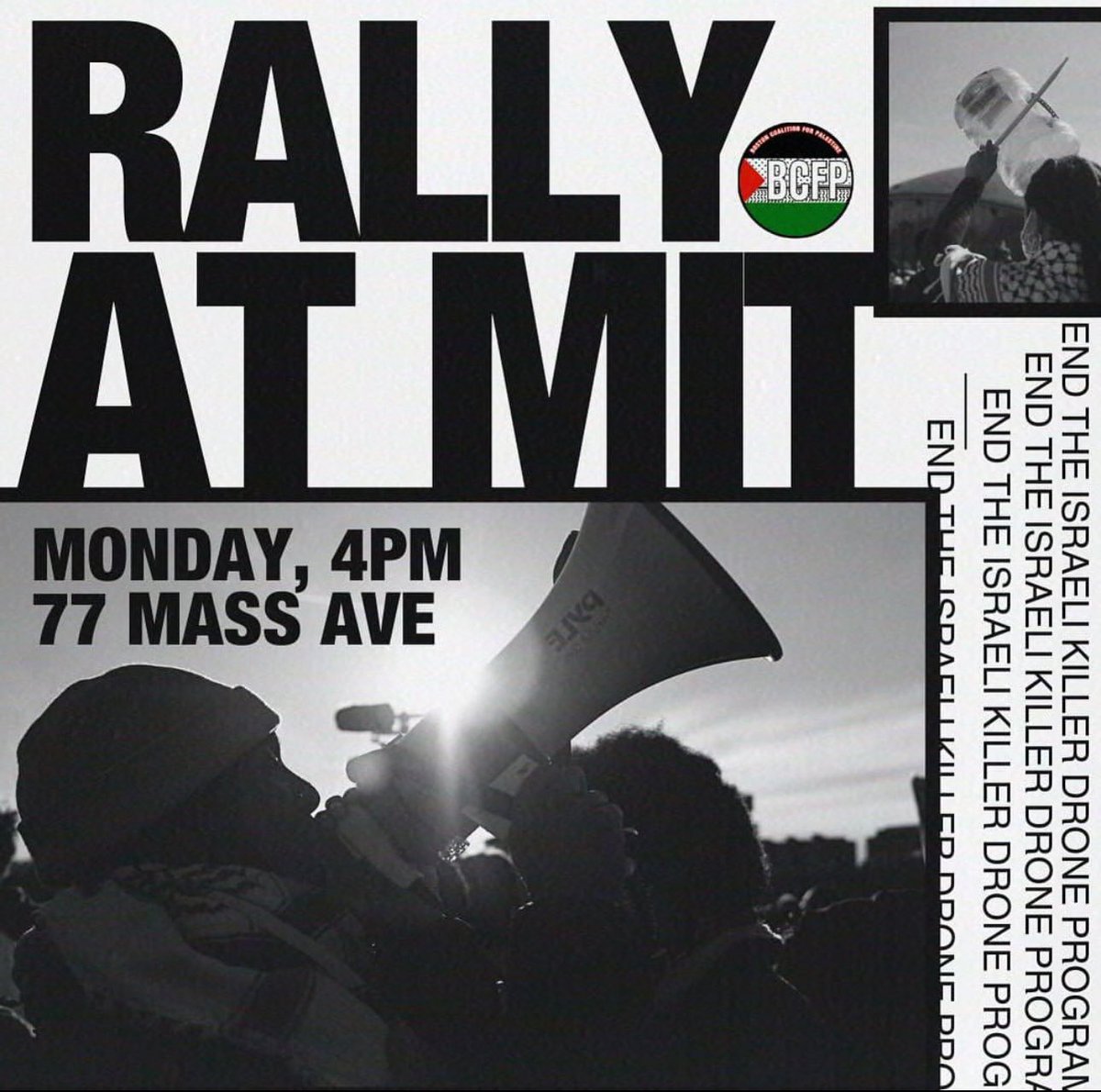 NO MORE SCIENCE FOR GENOCIDE! Israel's Ministry of Defense pays MIT millions of dollars to develop tools to support the Israeli occupation and genocide of Palestinians. The students & researchers at MIT are demanding: MIT, cut all research ties with Israel! Join us today at 4! 🇵🇸