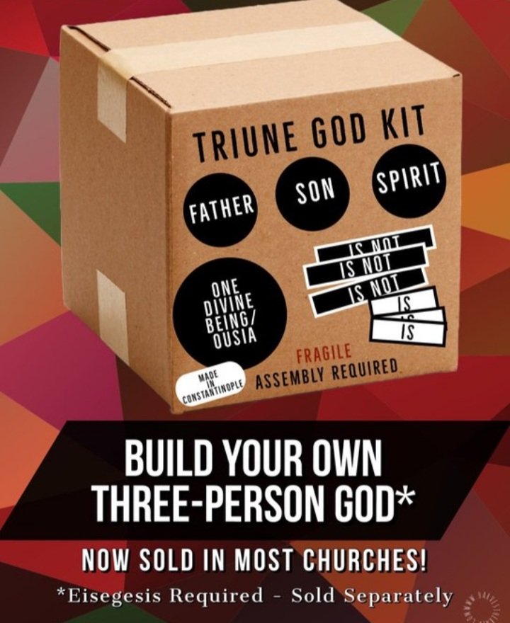 Triune God Kit: Build Your Own Three-Person God. (Disclaimer: Some eisegesis required.)

#trinity #holytrinity #trinitarian #trinitarianism #jesusisgod #christisking #onegod #unitarian