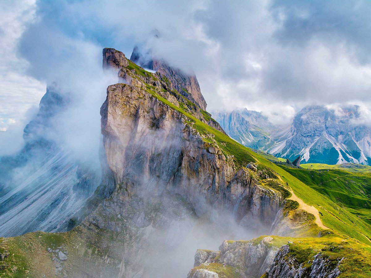 Another way to explore the beauty of the region is hiking to another stunning landmark of the Dolomites, Seceda peak. Depending on your strength and physical condition, getting towards Secena can be as easy or hard as you like.