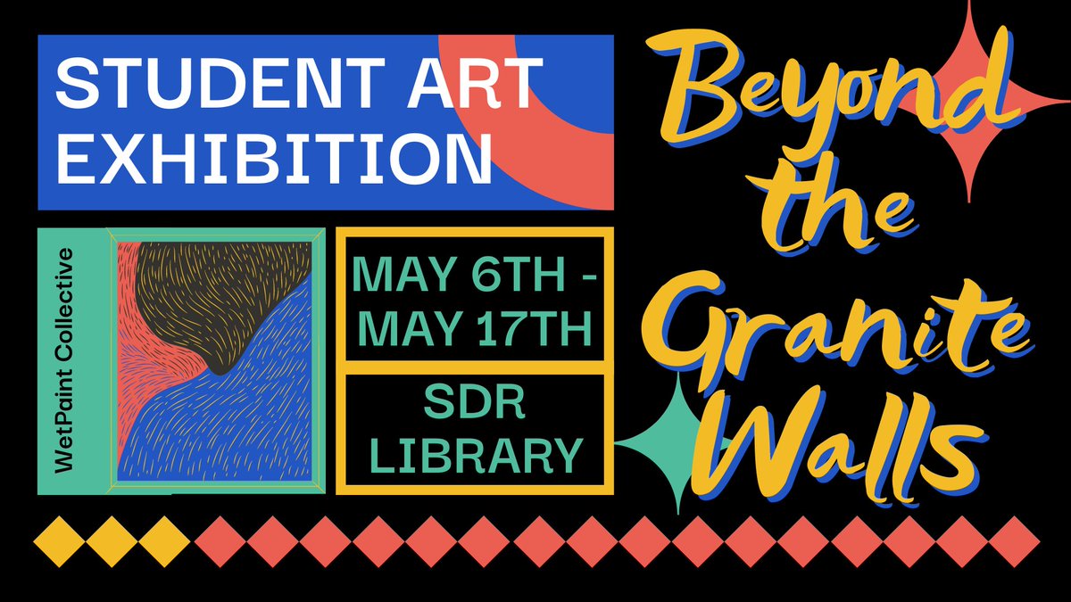 In the Sir Duncan Rice Library for 2 weeks only! Student Artworks that represent the diversity of the University of Aberdeen. ‘Beyond the Granite Walls’ giving students a space to feel creatively represented.