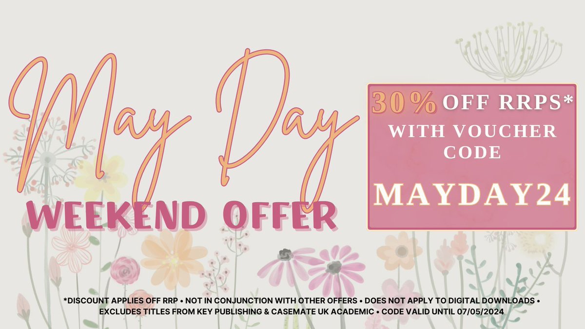 🚨 Last chance! Don't miss out on our Bank Holiday flash sale! 🌸☀️ Use code MAYDAY24 to save 30% at checkout. 📚 Hurry, offer ends soon! Exclusions apply. Shop now 👉 buff.ly/2J2c938