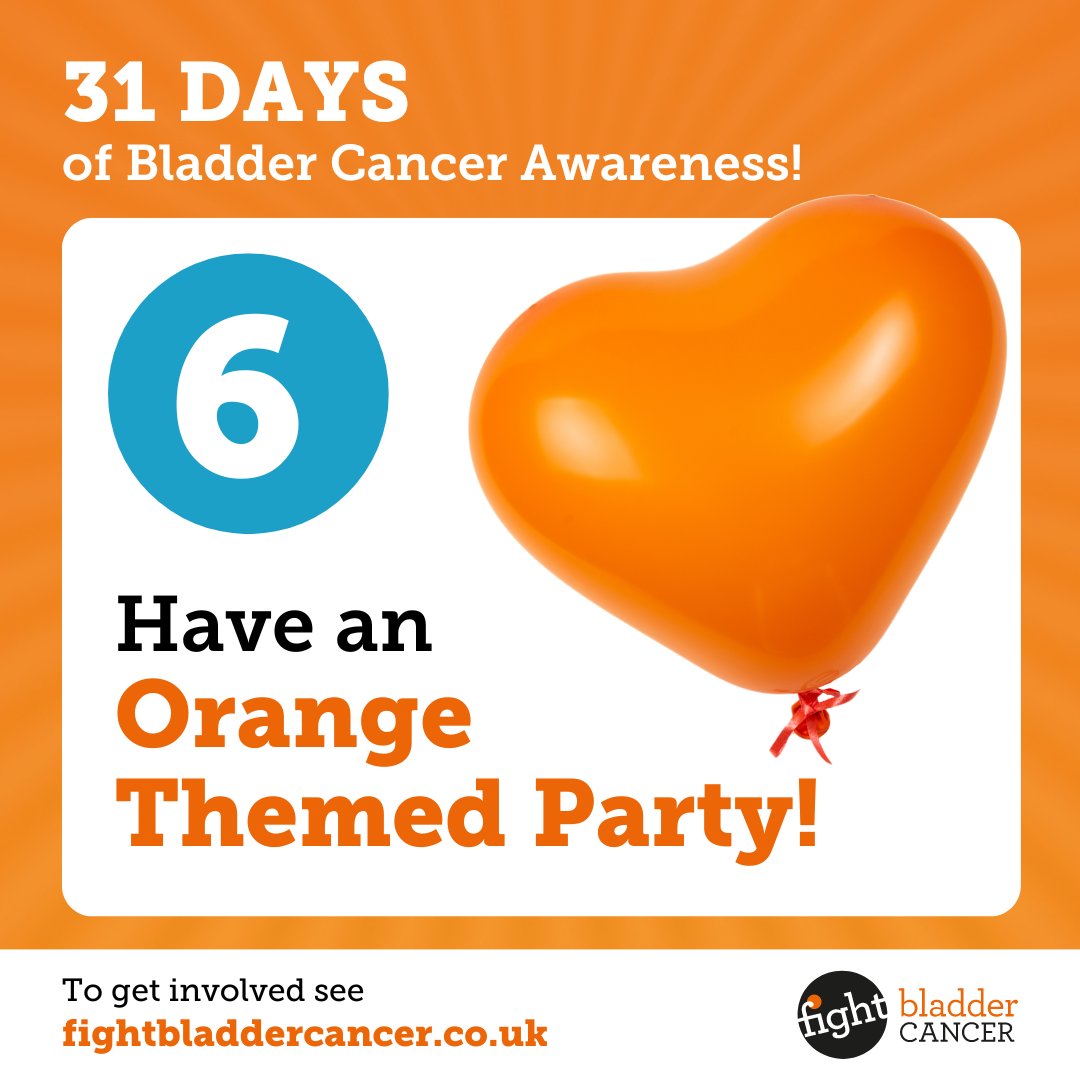 Have an orange themed party this #BankHolidayMonday 🧡 You can make it orange themed with orange foods, decorations, and outfits! We'd love to see your pictures if you take part 🧡 #BladderCancerAwarenessMonth #BCAM2024