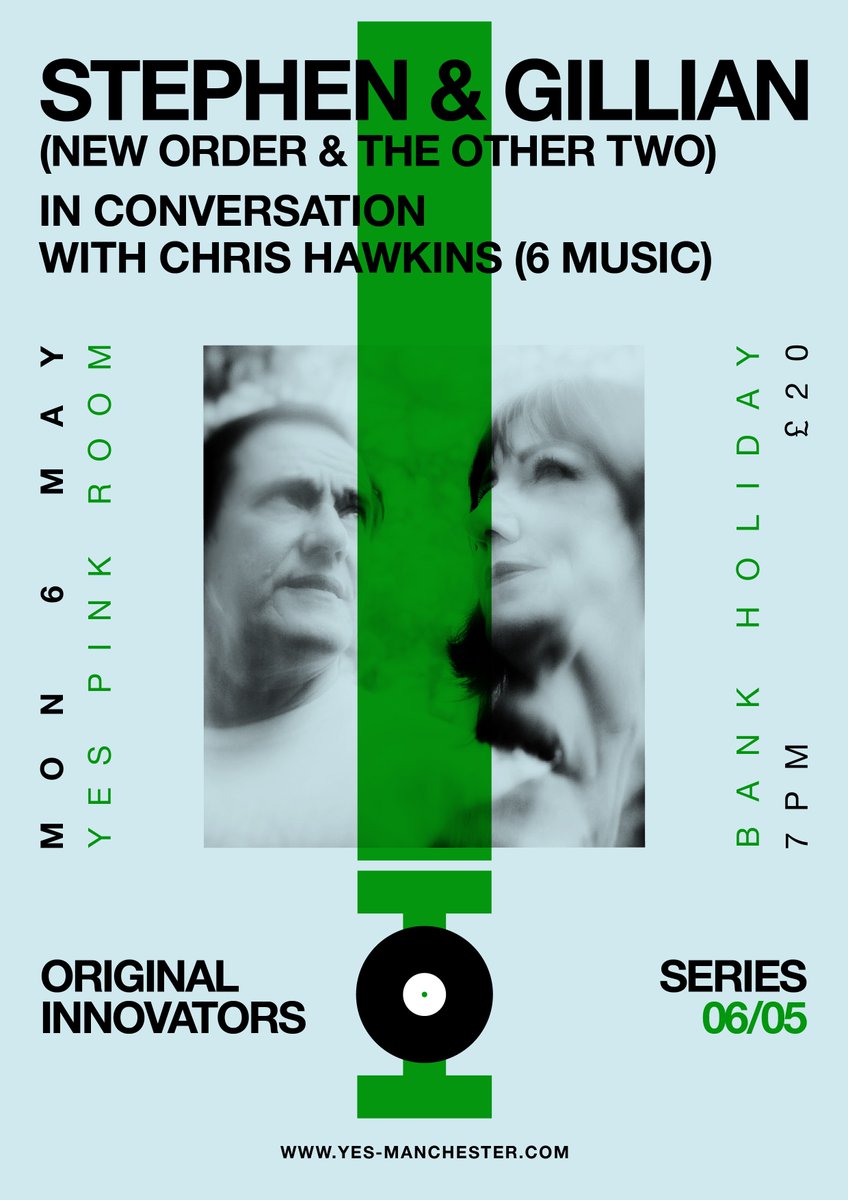 Manchester! Our #GigOfTheDay is @stephenpdmorris Stephen Morris and Gillian Gilbert @gillian_gilbert of @neworder The Other Two, in conversation with @chris_hawkins of @BBC6Music at @yesMCR - last chance for #OriginalInnovators tickets here >> allgigs.co.uk/view/artist/10…