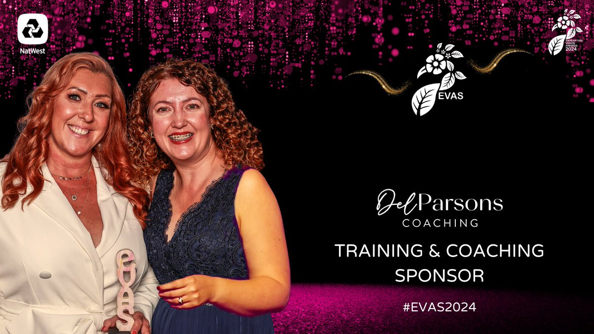 Thank you to Del Parsons Coaching sponsor of the 2024 Enterprise Vision Awards Training & Coaching Award for your continued support! Nominate an amazing woman or enter yourself! Entries close Friday 24 May. enterprisevisionawards.co.uk/enter #EVAS2024