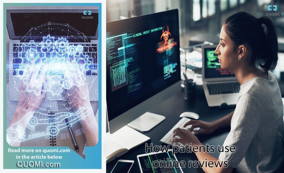 Quomi8's tweet photo. In our search controlled information world, patient reviews are among the very first things prospective patients will see when on the web for information.
https://t.co/2zEzwp4lsR
#quomihealthcare #quomi #patientcare #patientexperience #DoctorReview #MedicalCareer #healthcare https://t.co/ISgPrknqzt