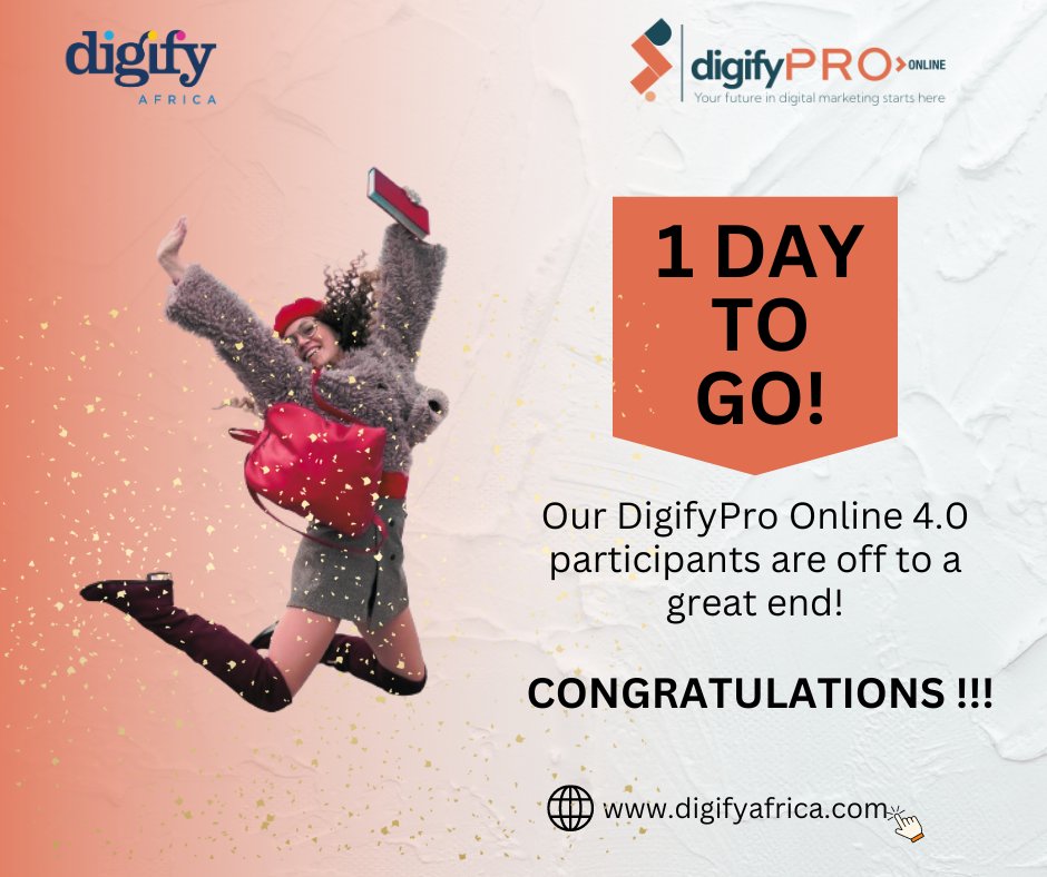 Tomorrow marks the peak of hard work and dedication! Congratulations to our amazing digital marketing graduates. Your skills and creativity will shape the future of marketing. We're so proud of you!  Your journey to greatness is just beginning! 

#DigifyKE  #University #Westlands