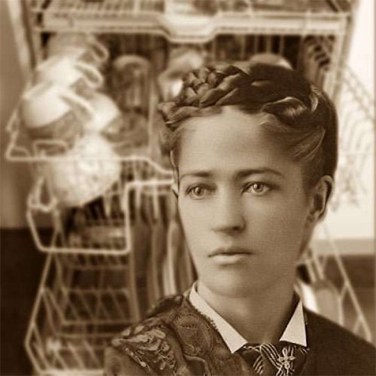 #ThroughHerEyes Here's a woman to celebrate on a Bank Holiday Monday: Josephine Cochran(e) (1839-1914), who invented, designed & constructed the first successful hand-powered dishwasher. I love that she was born on March 8 too, the day that would become International Women's Day.