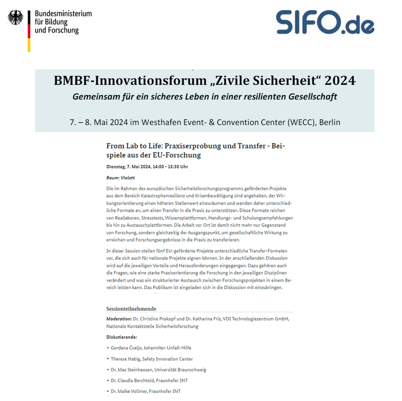 Wir sind eingeladen, unsere Wissensplattform „LINKS Community Center“ auf dem BMBF-Innovationsforum 2024 in Berlin vorzustellen. Wir freuen uns auf spannende Diskussionen!

sifo.de/sifo/de/verans…