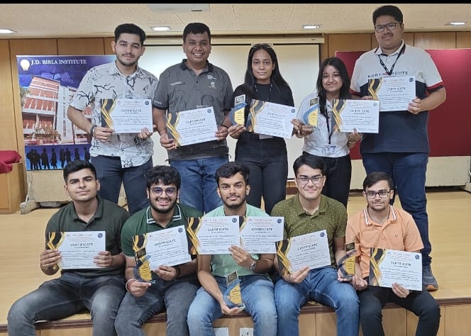 JDBI was declared the Best College at FINASTRA 2024, intercollege fest organized by the THK Jain College, Kolkata. 1st Positions 1. Business Simulation 2. Policy Making 3. Auction Extravaganza 4. Topography Sheet Praneet Mukherjee, BBA student got the Best Rep recognition.