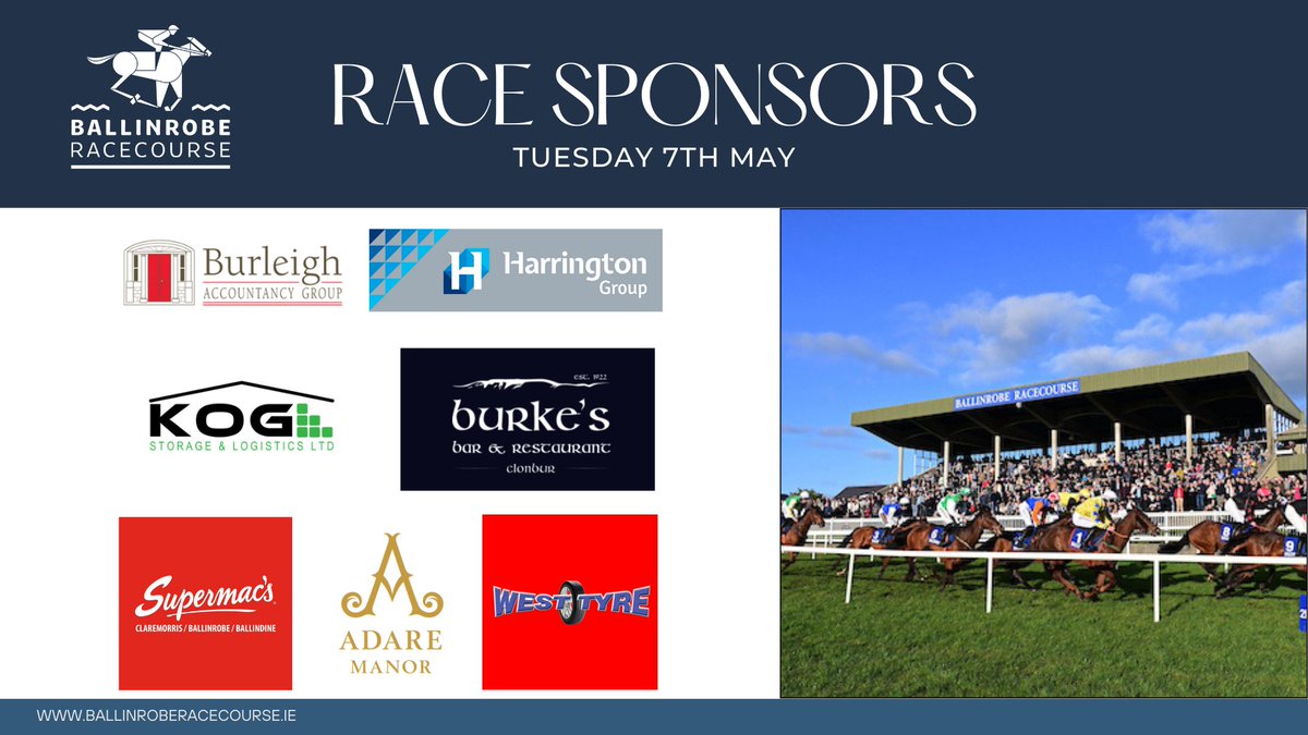 A special word of thanks to tomorrow's race sponsors 👏