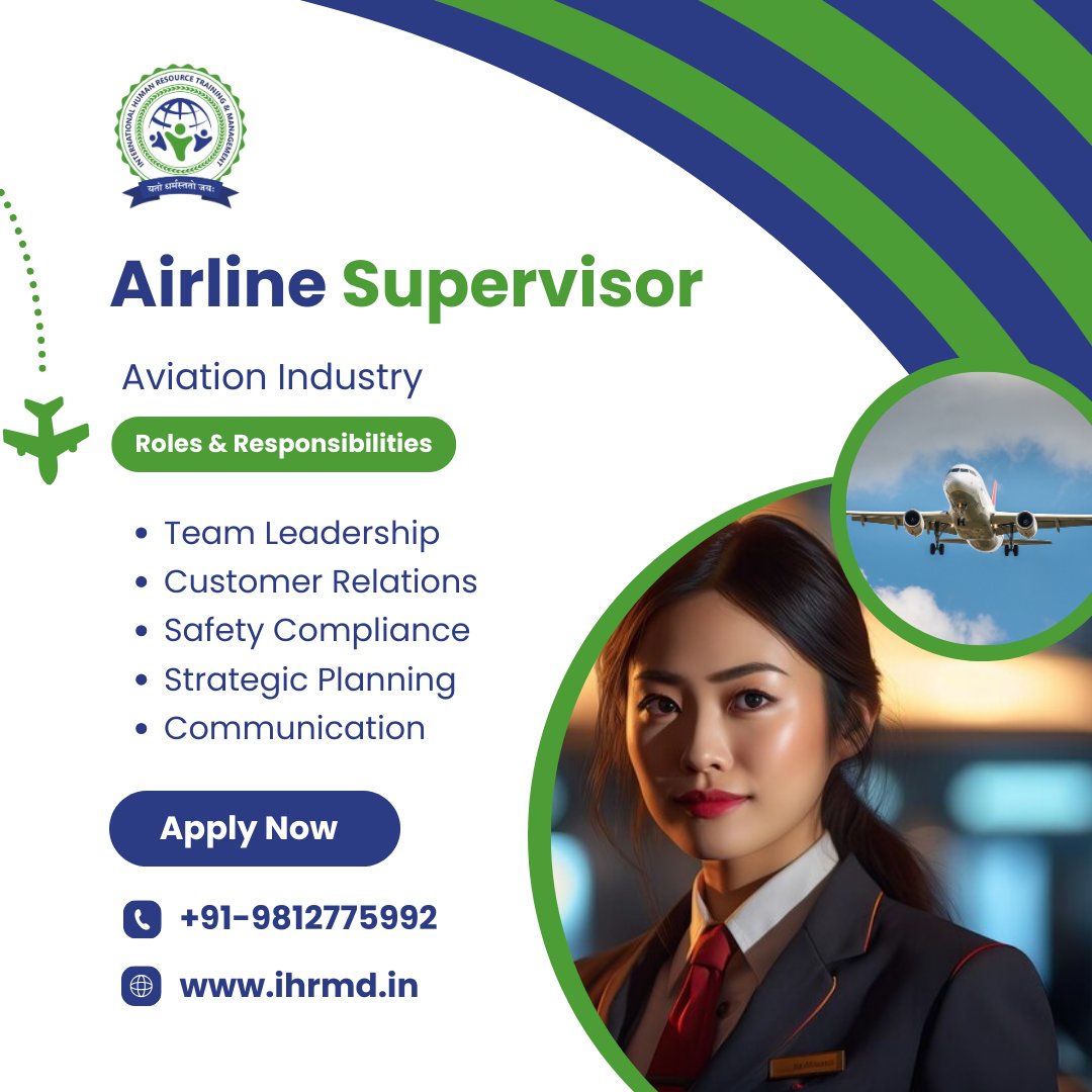 ✈️ Ready to elevate your career as an Airline Supervisor? Dive into the aviation industry's dynamic roles in Team Leadership,Strategic Planning, and Communication. Apply now!

#aviationjobs #airportmanagement #supervisor #airlinesupervisor #nowhiring #ihrmd #ihrmdjaipur