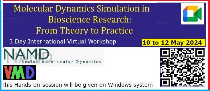 Dear all bioscience students, faculty and Research fellows, Take this learning opportunity join us 3 day workshop on Molecular Dynamics Simulationfrom 10th May 2024 Link bit.ly/3UKjo6Q #breaking_news #neet2024  #medicalscience #Bioinformatics #computationalbiology