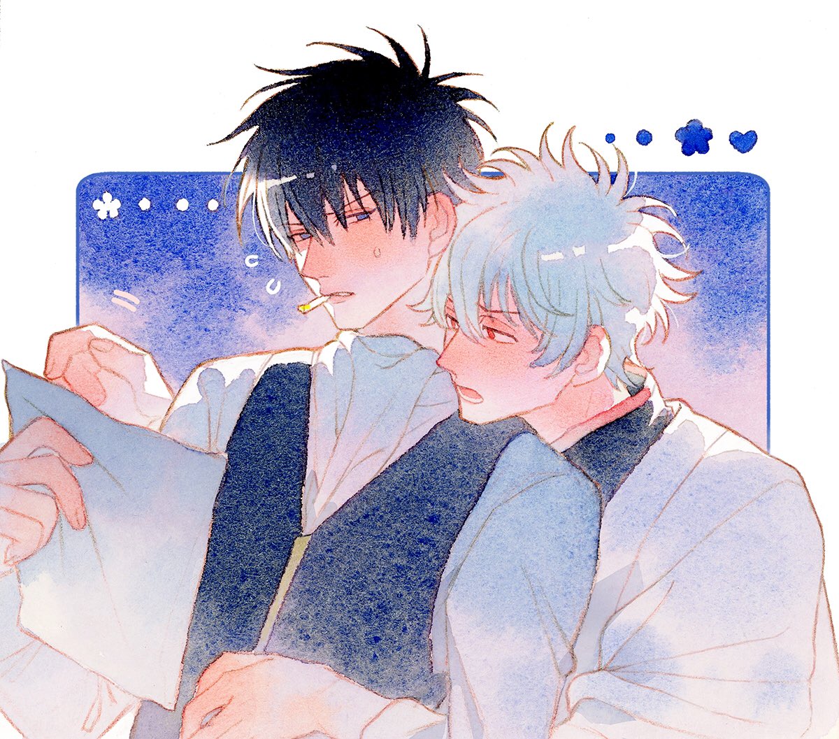 #긴히지
#銀土

🍓:  过生日都要看的文件是什么倒是让我也看看
🚬: ……等等别乱翻