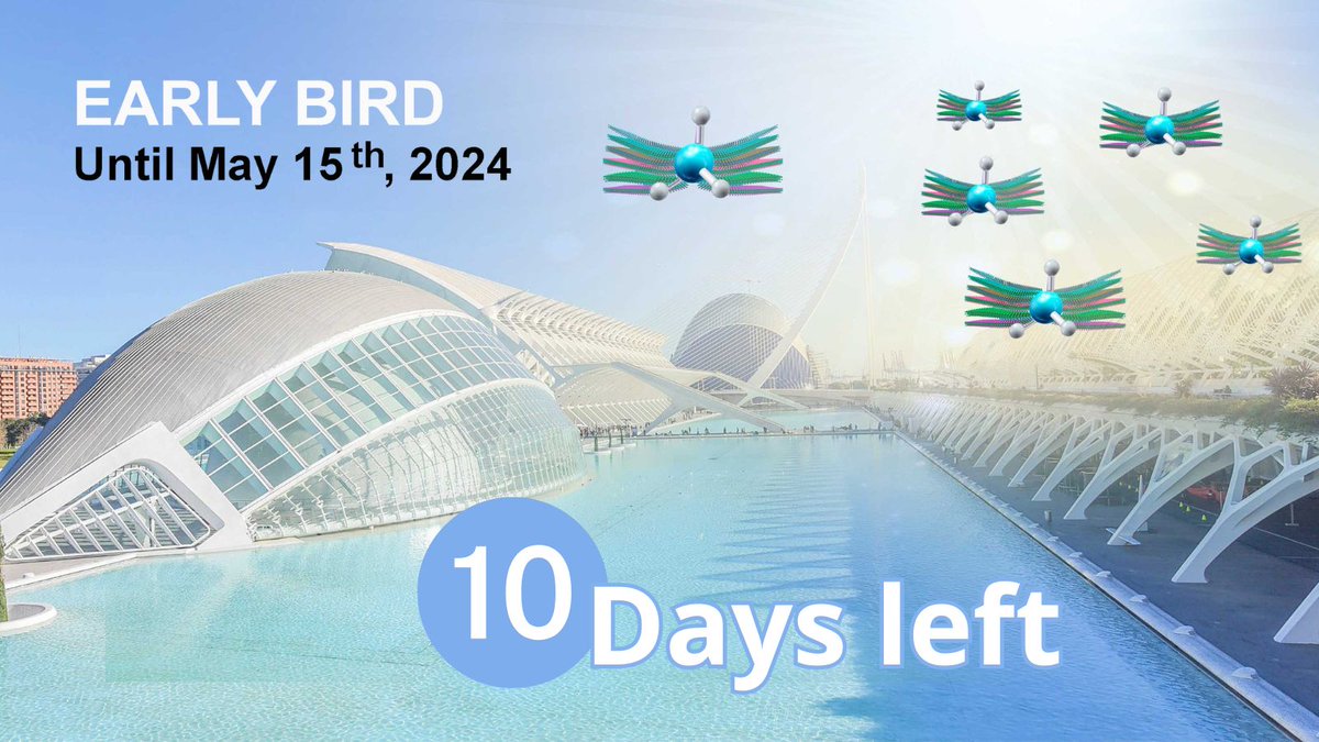 🚨 Only 10 days left until 15th May! Don't miss out on the early bird registration for #EUROMXENE Congress 2024 in #Valencia, Spain. Secure your spot today for this exciting opportunity to explore the world of MXenes! #earlybird #MXene #Valencia