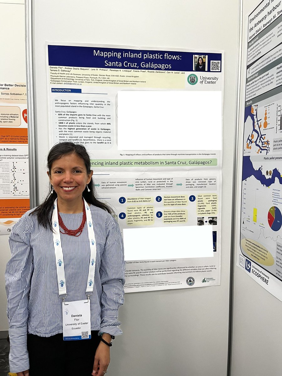Dr Stephanie Andrews (@cidthesquid57) on Twitter photo <a href="/dani_flor89/">Daniela Flor</a> will be sharing her research looking at mapping inland plastic flows in the #Galapagos. Find her poster in Area 3, poster 513. #SETACSeville <a href="/dani_flor89/">Daniela Flor</a> will be sharing her research looking at mapping inland plastic flows in the #Galapagos. Find her poster in Area 3, poster 513. #SETACSeville