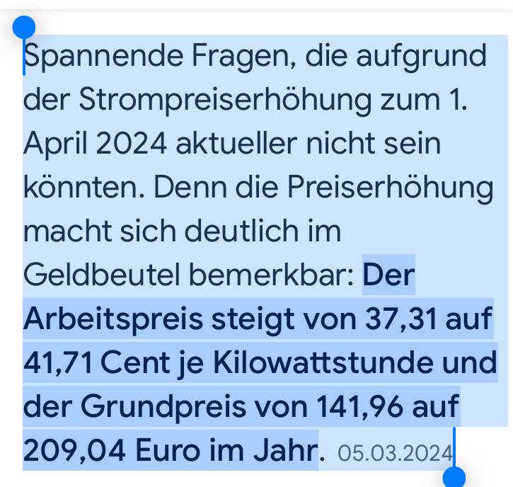 @HannoKlausmeier Die grüne EnBW hat zum 01.04.2024 die ohnehin schon hohen Strompreise um 15,9% erhöht.
Danke Habeck.