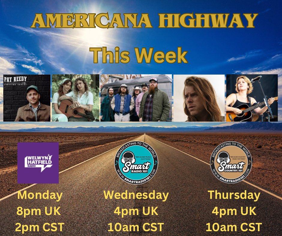 Here comes the ☀️ 😉 On this weeks playlist are #PatReedy #TheLostines @49winchester @jjshiplett @maggierogers & more 🤠 Monday @welhatradio Wednesday smartradio101.com Thursday smartradio101.com/sc101-home 🎸🎸