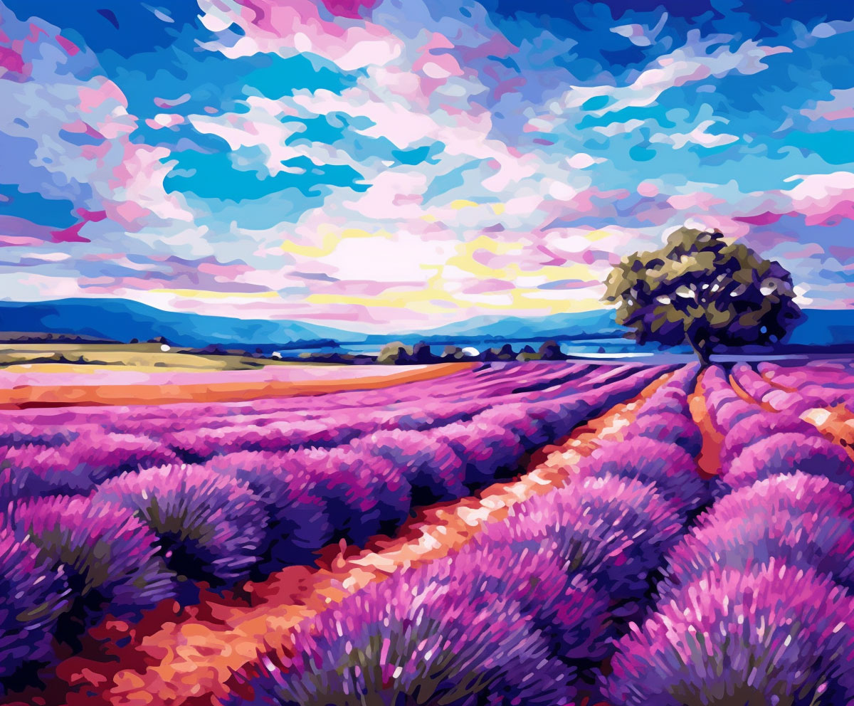 LAVENDER DREAMSCAPE - UNIQUE ONE-OF-A-KIND ORIGINAL OIL PAINTING ON CANVAS by Afremov Gallery. Today's price is $99 including shipping afremov.com/lavender-dream…