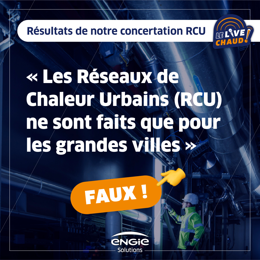 Idée reçue 👀 Les RCU ne sont faits que pour les grandes villes C’EST FAUX ! 🤔 Il est possible de raccorder des maisons individuelles ou des petites communes à des RCU, tout en restant rentable. Pour répondre à vos questions, rdv sur notre site web 👉 engie-solutions.com/fr